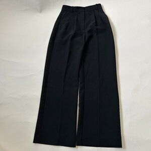 Abercrombie & Fitch Pants Womens sz 25 Black Pleated Trouser Wide Leg High Rise